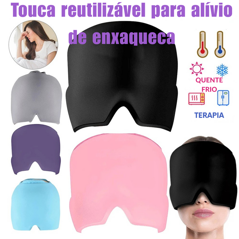 Touca Terapêutica em Gel para Alívio de Enxaqueca